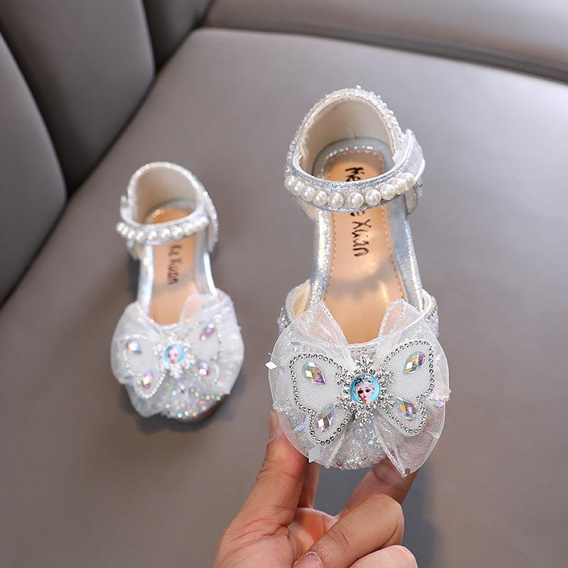 Autumn new style ladylike baby girl girls' princess rhinestone flat shoes, leather shoes, dance performance shoes, sandals