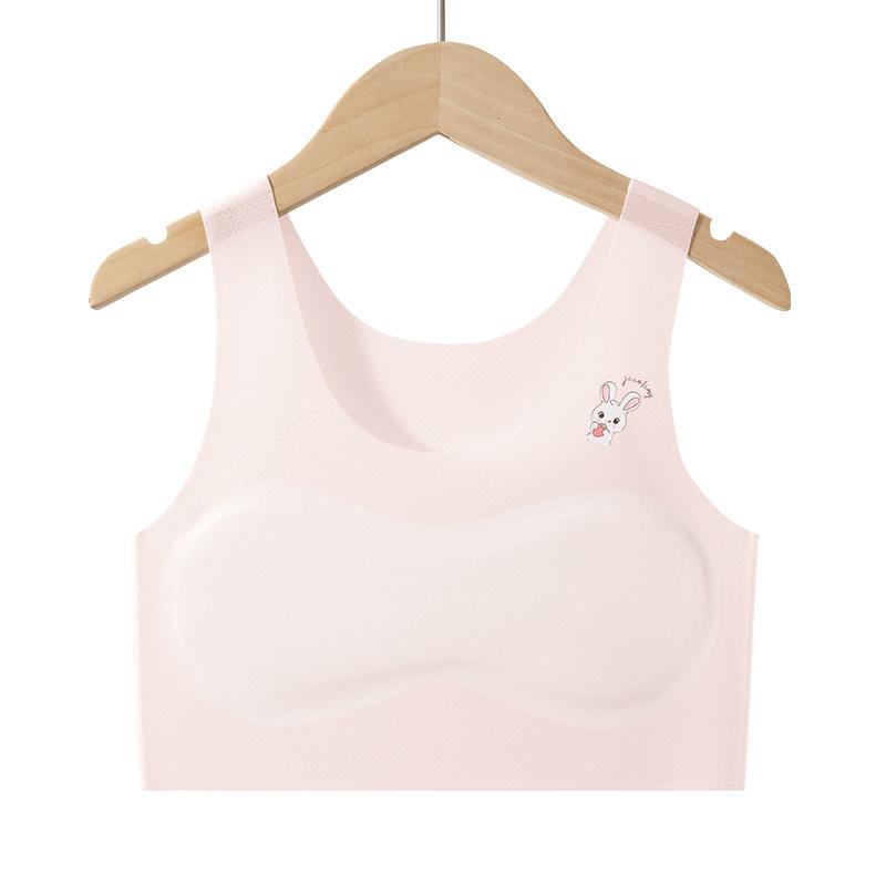 One-stage girls' developmental underwear ice silk tube top junior high school student bra adolescent girl comfortable small vest