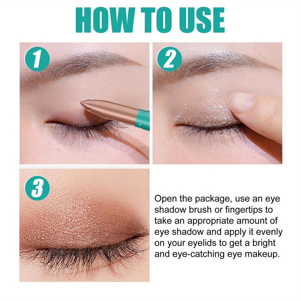 Eye Shadow Stick Highlight Repair Blush Eye Makeup Multi-Color Makeup A Touch of Makeup Easy To Color Glitter Eyeliner