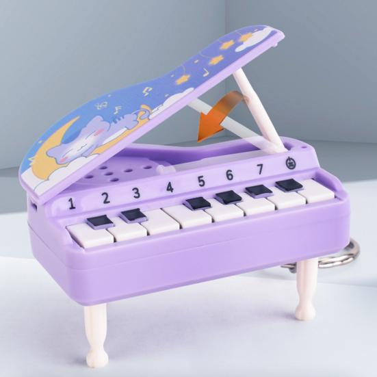 Kids Mini Electronic Piano Toy Music Interactive Portable Bag Decoration Hanging