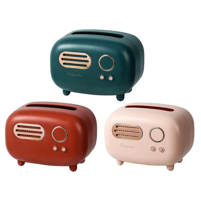 Retro Creative Tissue Box Paper Box Living Room Light Luxury Coffee Table Remote Control Storage Box Cute Napkin Box