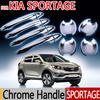 For KIA Sportage Chrome Door Handle Covers Trim of 4 Door 2010 2011 2012 2013 2014 2015 Accessories Stickers Car Styling