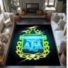 Argentina Printed Flannel Area Rug Non Slip Soft Polyester Floor Carpet Indoor Decor Mat for Bedroom Living Room Sofa Game Room Home Decoration