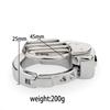 Male Metal Chastity Lock, Sissy Silver Chastity Cage, 6 Positions Adjustable Abstinence Chastity Device, Adult Erotic Products