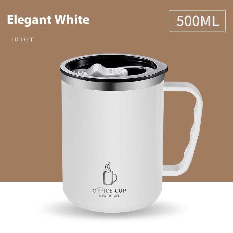 304 Stainless Steel Mug, Double-layer Heat and Cold Preservation, Business Portable Coffee Cup Office with Handle for Making Tea