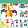 Figuras de Ovos Transformáveis de Pokémon Pikachu Charizard Bulbasaur Brinquedos Colecionáveis