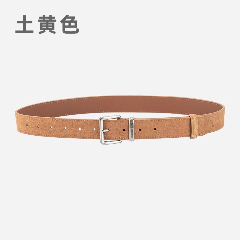 Vintage Leather Belt Women'S High-End Matte Velvet With Denim Skirt Skirt Decorative Belt Women