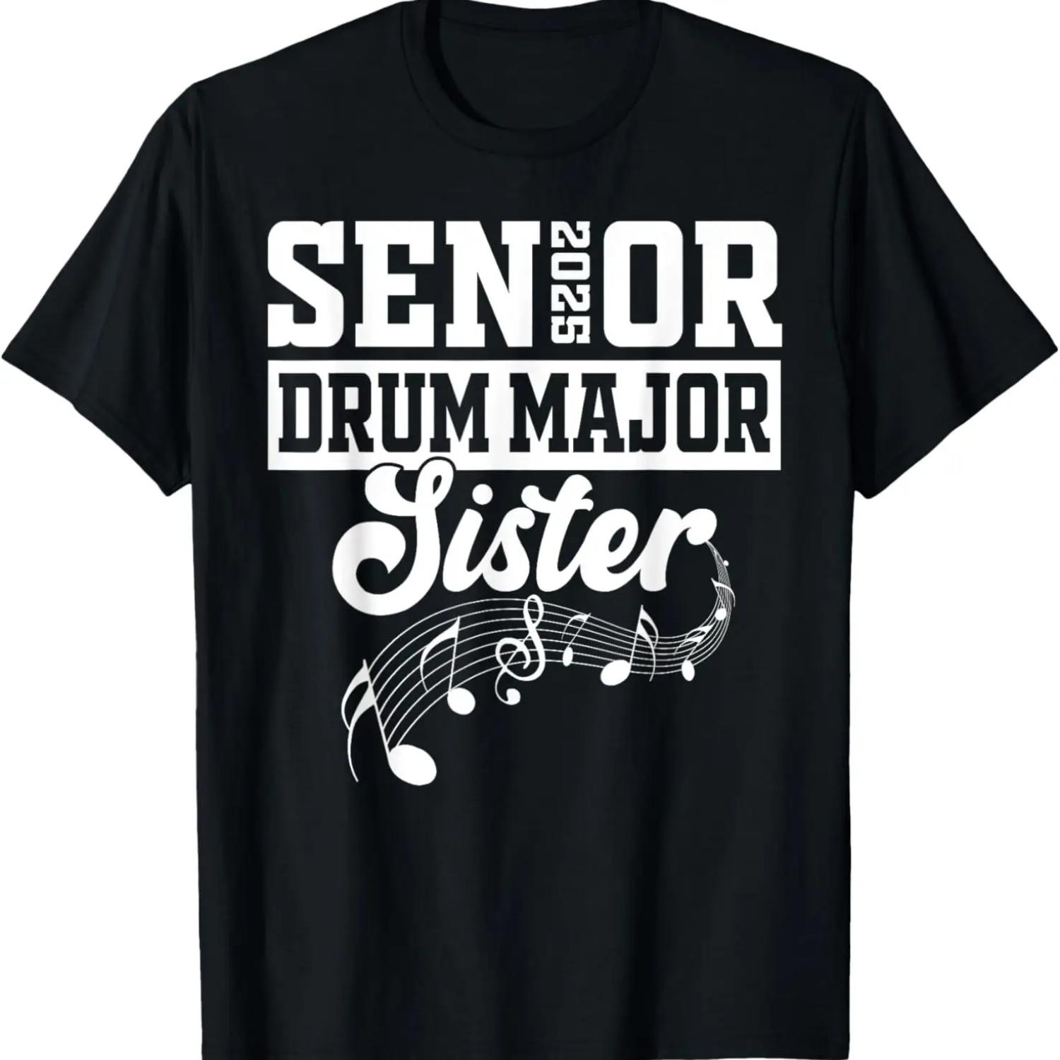 Senior 2025 Drum Major sister Marching Band Class of 2025 T-Shirt XXXXXL чёрный