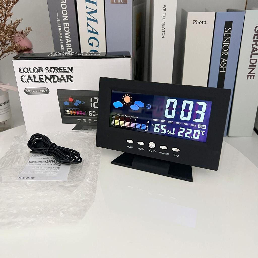 Smart Weather Forecast Electronic Alarm Clock Student-specific Swing Table Wanli Digital Clock Smart Alarm Clock