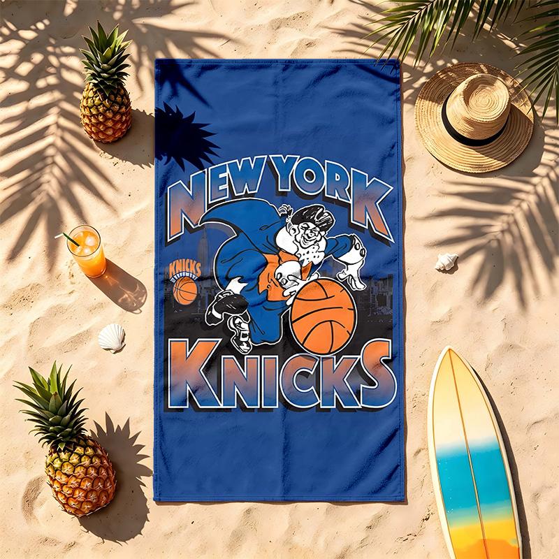 New York Knicks (1) Asciugamano da Spiaggia Resistente alla Sabbia Morbido e Confortevole Adatto per Piscina Campeggio Yoga e Immersioni Un Viaggio