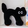 Big Size Cartoon Kawaii Walking Black Cat Pillow Doll Cushion Cat Plush Toy Desk Sofa Home Decor Christmas Birthday Gift