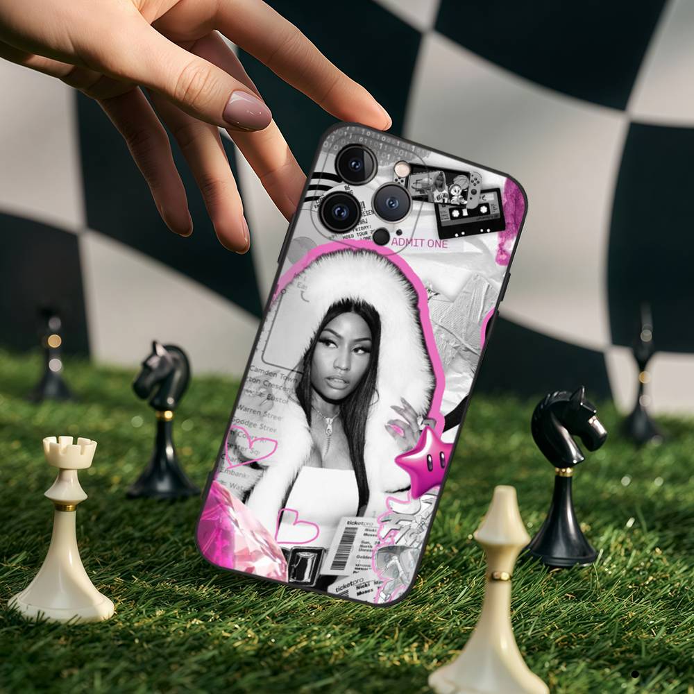 Singer N-Nicki M-Minaj Phone Case For IPhone 17 Pro Max 16 15 14 13 12 11 Plus Mini Silicone Black TPU