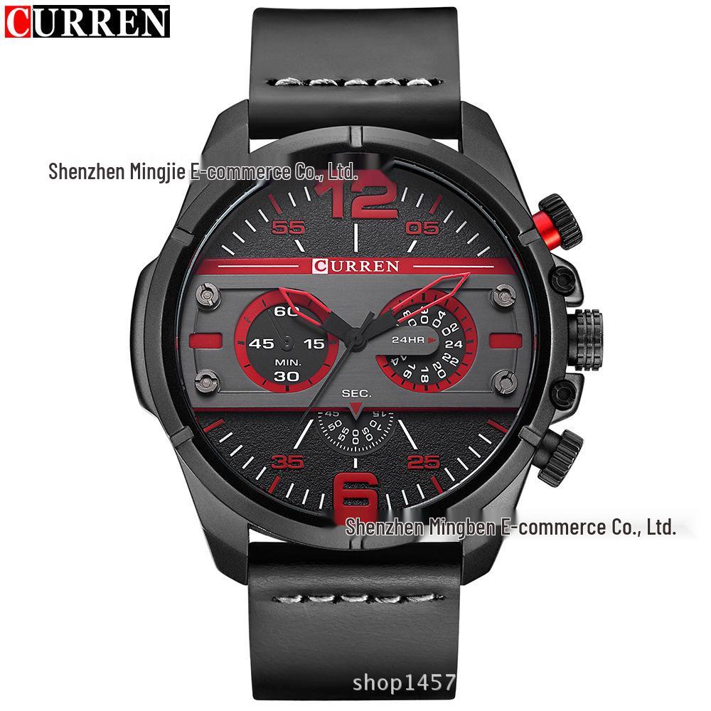 CURREN 8259 Men's Trendy Sports Quartz Watch with Large Dial