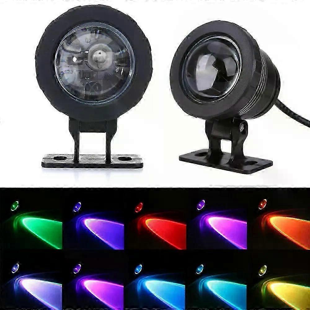 Projecteur LED RGB Étanche IP68 10W 15W Subaquatique 12V 110V 220V Spot LED avec Télécommande pour Décoration de Fontaine Bassin