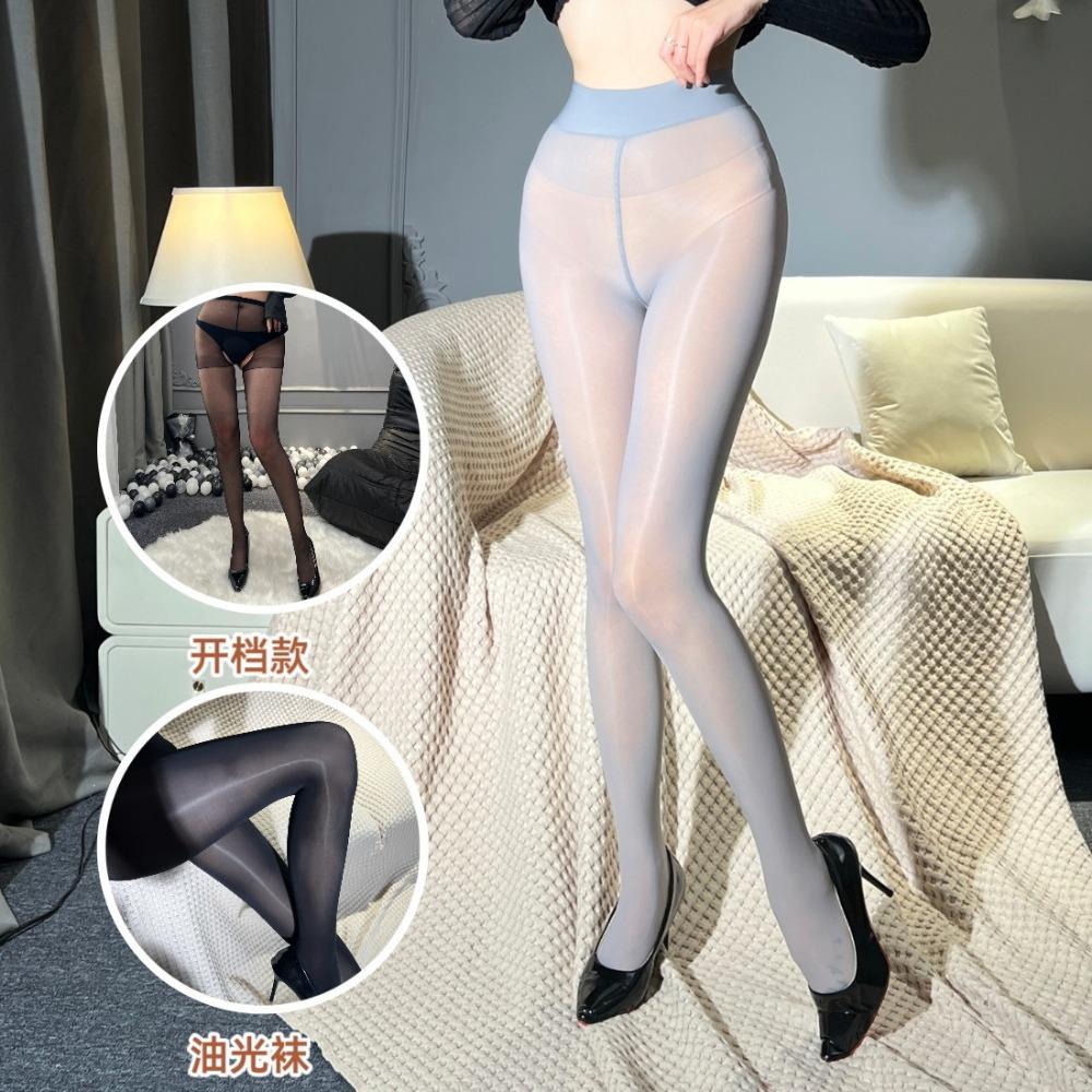 Sexy Thin Horse Oil Socks, Silky and Shiny Women's Leggings, Black Silk Black Pantyhose, Aurora Socks.