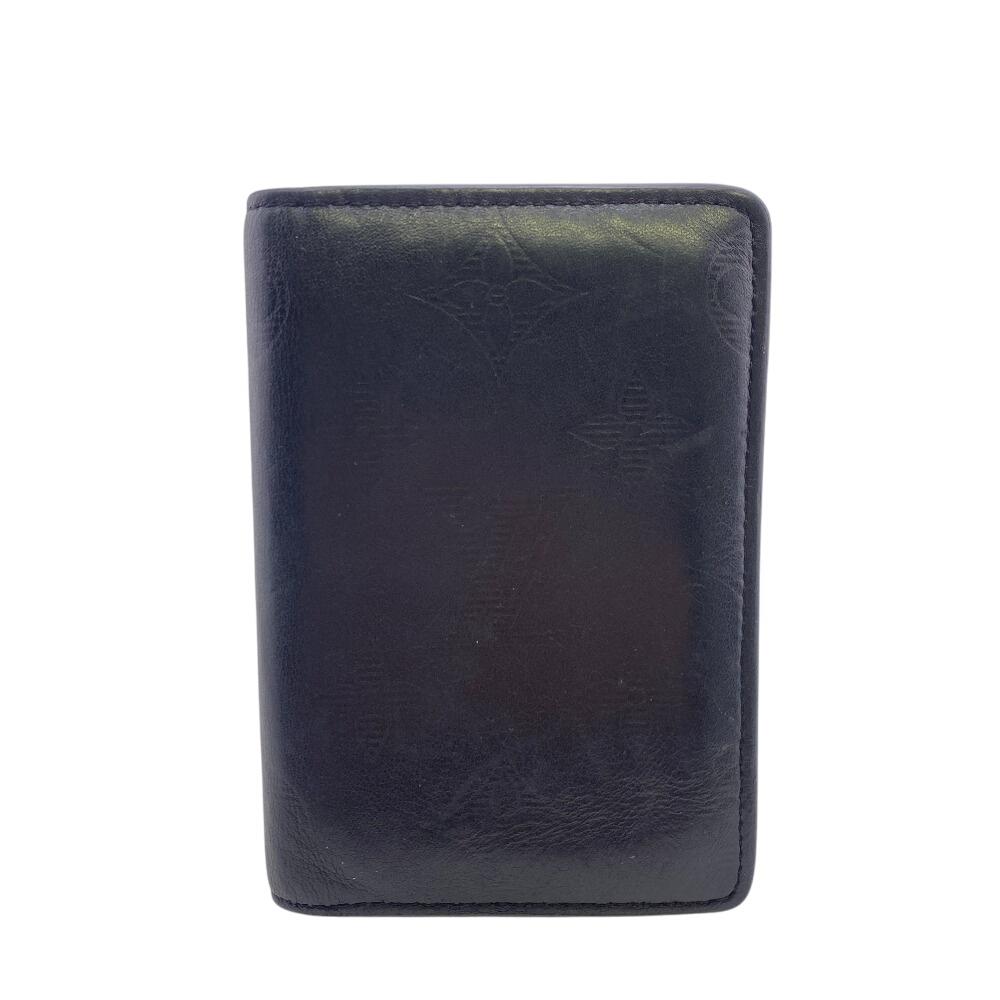 Louis Vuitton M62899 Monogram Shadow Leather Organizer Dupoch Card Case Black Leather Unisex Used