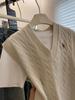 Retro Cable Knit V-Neck Sleeveless Vest for Women - Autumn/Winter Layering
