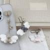 Fashionable Lovely Small Flocking Bear Pendant Charm Portable for Keychain and Phone Accessory Decoration Daily Use