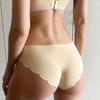 Women's Soft Ultra-thin Seamless Panties Solid Underwear Women's Sexy Low-Rise Ruffles Briefs Lingerie Underpants