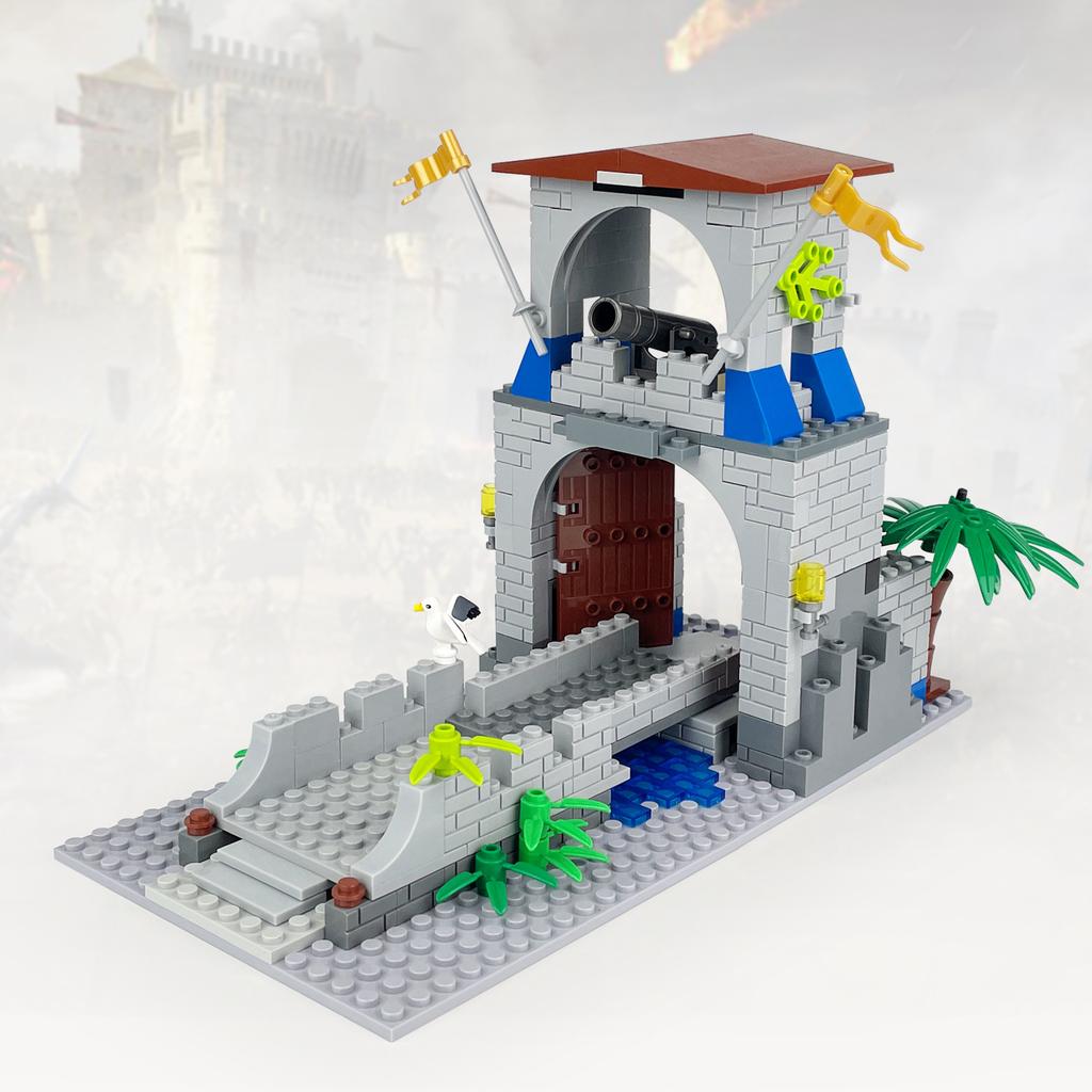 1602 Guardian City Building Children'S Assembled Building Block Small Particle Toys Attack And Defense Building Model