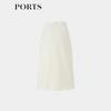 PORTS Women's Cloud White Print Mid-Length Skirt