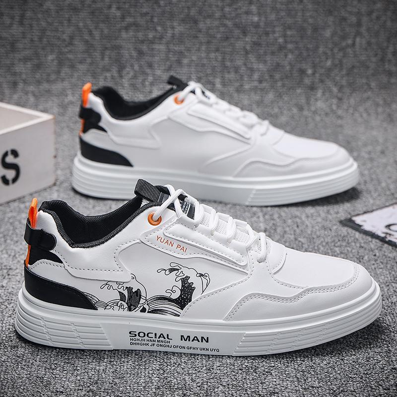 Men's Korean casual shoes summer new soft-sole non-slip outdoor walking shoes student flat shoes fashion youth sports board shoe
