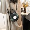 Personalized Creative Small Round Bag New Fashion Women's Niche Retro Record Shape Bag Ins Ladies PU Crossbody Bag KTB