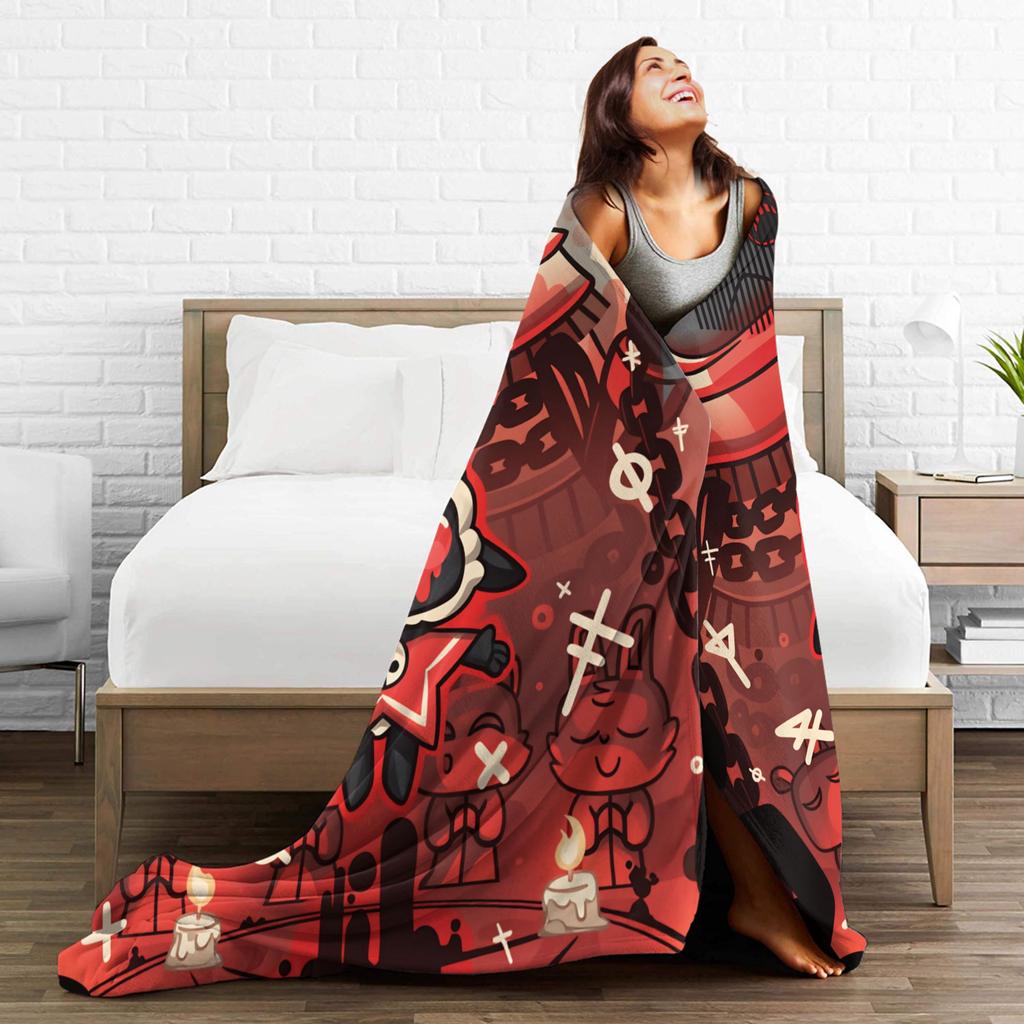 Cult of the Lamb Warm Soft Blankets Picnic Plush Throw Blanket Fashion Home Decor Flannel Bedspread Sofa Bed Cover