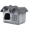 Double Roof Indoor Dog House Removable Cushion Washable Cover Cave Dog House for Small Dogs