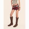 Millennium Women's Y2K Abby Style Low-Waist Stretchy Denim Ultra-Shorts