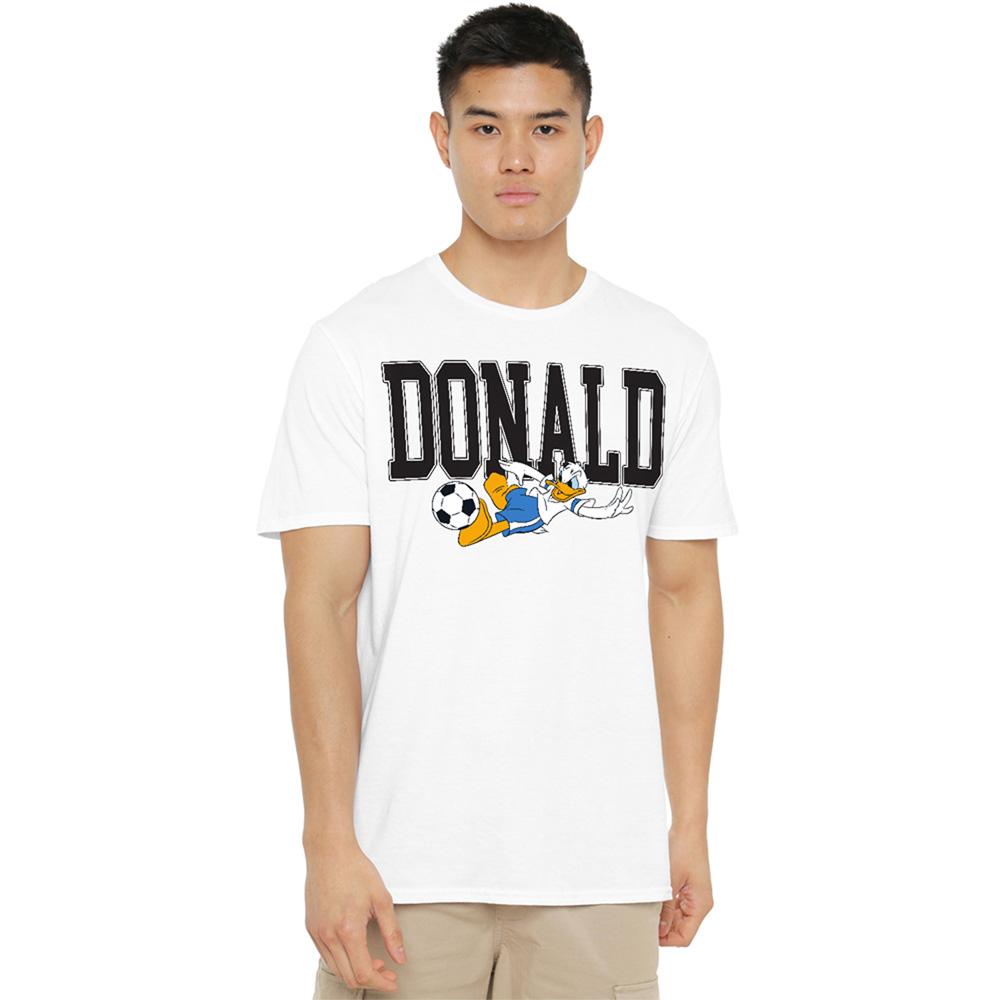 Disney Unisex Adult Kick Donald Duck Football T-Shirt