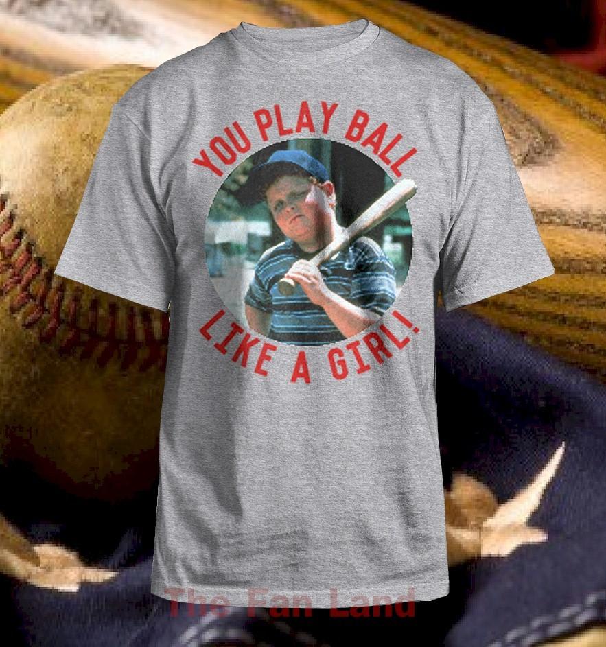 New The Sandlot You Play Ball Like A Girl Gray Mens T-Shirt S разноцветный