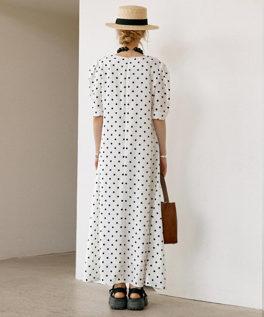 Dyuidyui Dot Dress_White