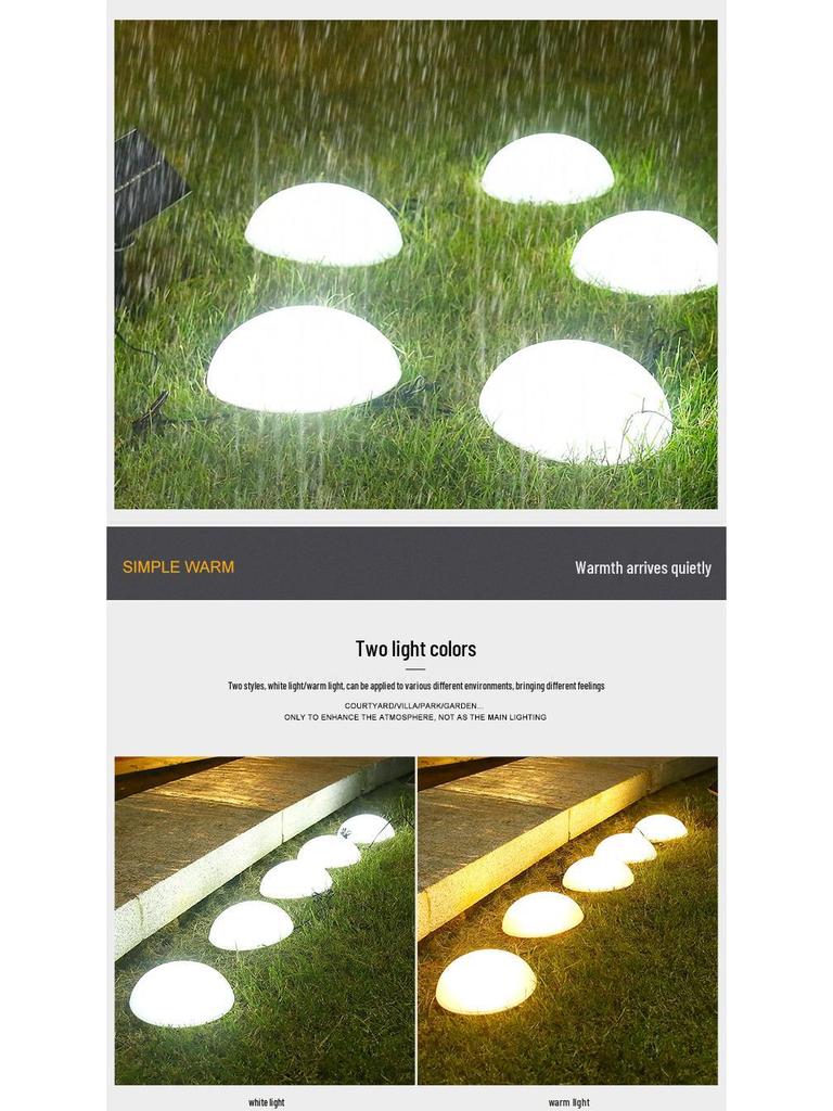 Solar Hemisphere LED Landscape Light for Park, Villa Courtyard, and Lawn Decoration