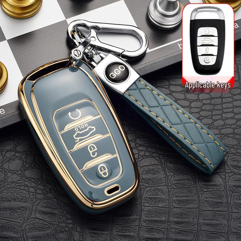 High-end Hongqi Key Case: Full Wrap, Anti-Drop, Personalized Protection for H5/EHS9 Cars