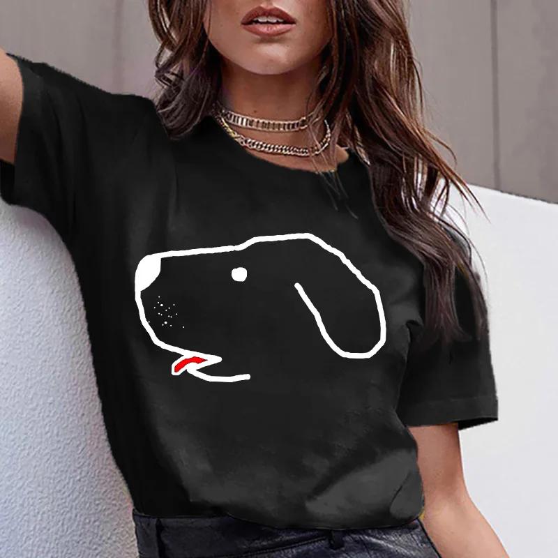 Dachshund Pug Teckel Cute Dog T-shirt Women Kawaii Harajuku Tops Female Summer Aesthetic Clothes Ropa XS-4XL Mujer