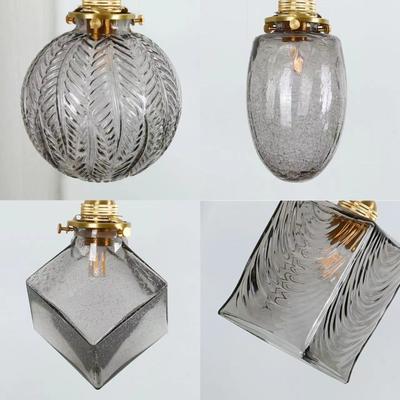 Light Luxury Vintage Wall Lamp Corridor Indoor Bedroom Bedside Restaurant Study Glass Pull Rope Light Adjustable Sconce