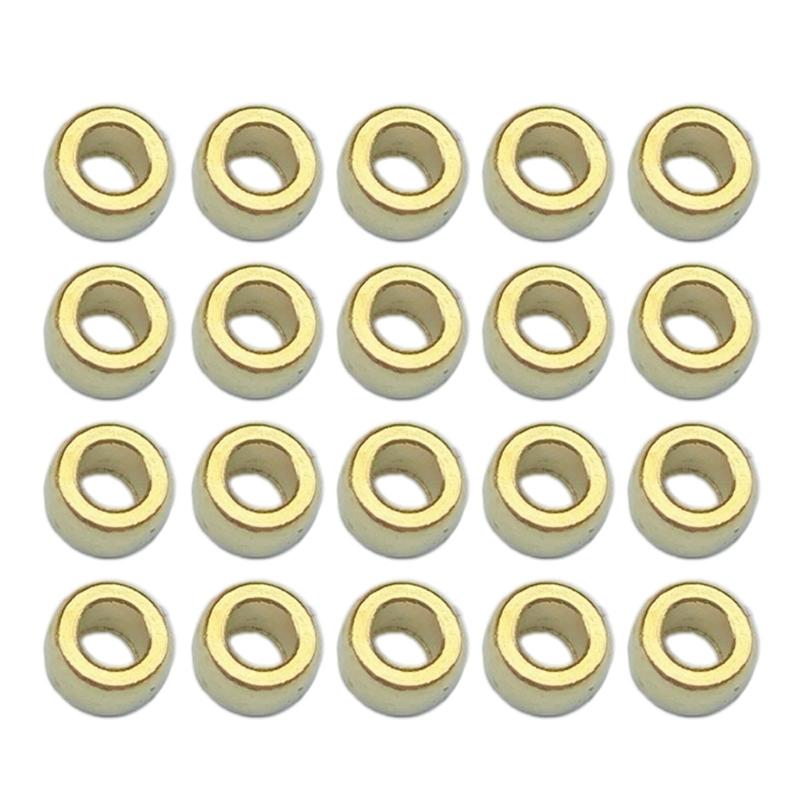 20pcs Round Copper Strain Isolate Brass Braided Paracord Lanyard Pendant Outdoor EDC Paracord DIY Accessories end strain