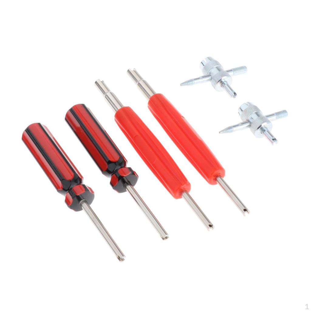 6x Valve Core Remover Tool Dual Single Head for Bicycle Truck