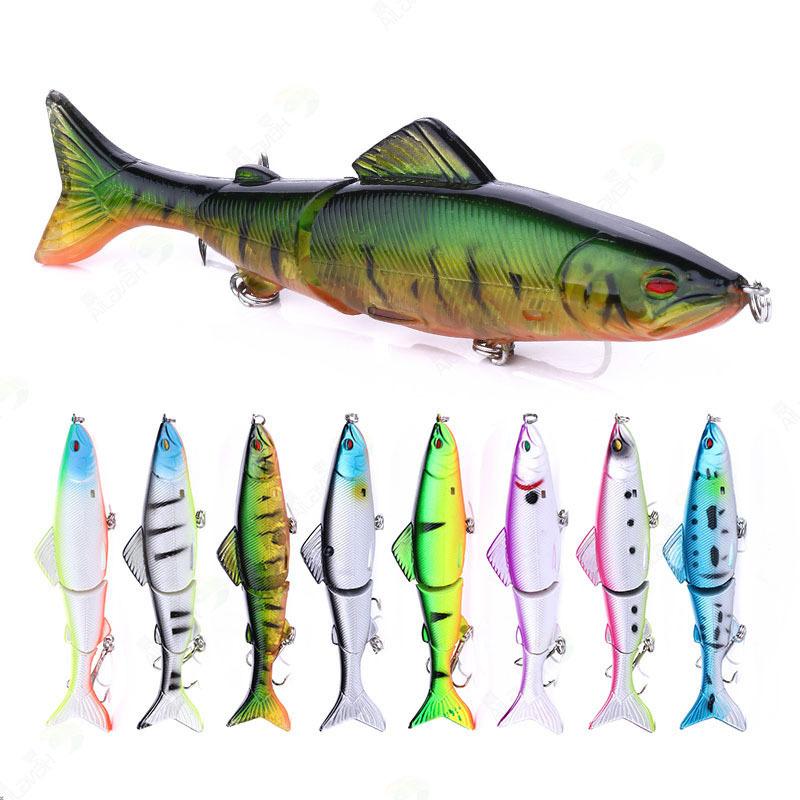 17GFloating Multi-Section Fishing Lure13CM 4No. Hook with Sound Bead Long Cast Simulation Hard Bait Fake Bait Fishing Gear