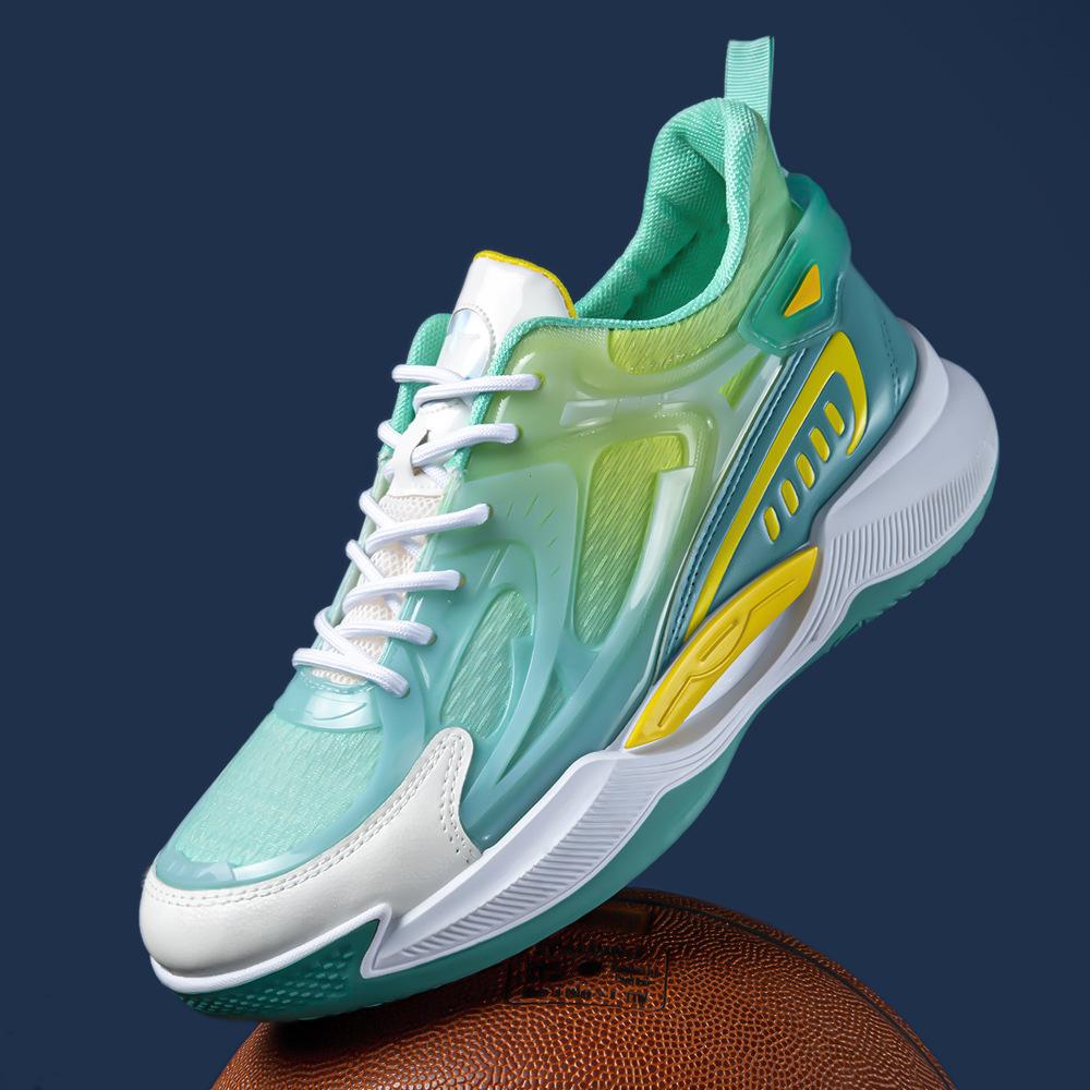 Foreign trade shoes men's thick-soled comfortable and breathable running shoes students' daily mesh color matching fashion sports shoes