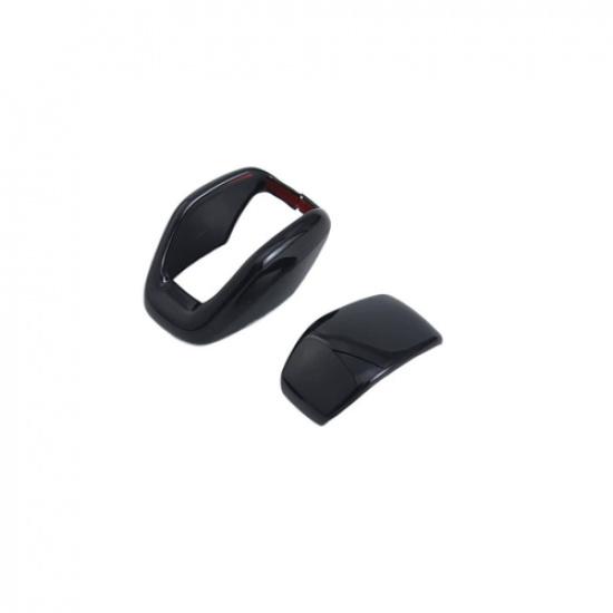 Bright Black Gear Shift Knob Cover 2pc For Toyota Grand Highlander 2024 2025