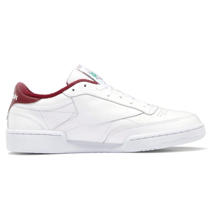 Reebok Club C 85 OG Crest - White Classic Burgundy Men Sneakers Footwear-White H05810