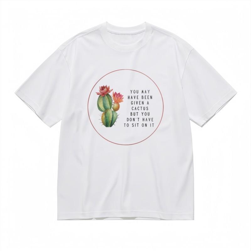 

Men s All-Season Classic T-Shirt Red Circle Cactus and Sarcastic Slogan Tee 2XL