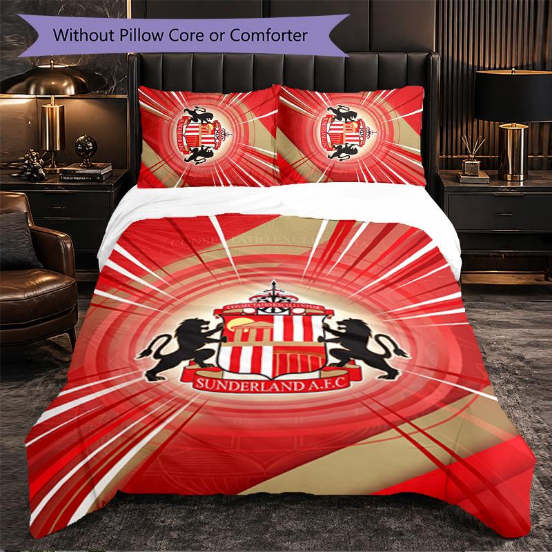 Biancheria da letto a tema Sunderland Set 3 pezzi Copripiumino Biancheria da letto decorativa per camera da adolescente Decorazione per la casa