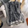 High-End Black Cashew Flower Scarf Women'S Imitation Cashmere Warm Scarf Shawl On Both Sides