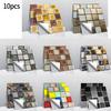 Flexible And Humidity Wall Stickers Oilproof For Kitchen Mosaic Wall Tiles 10pcs