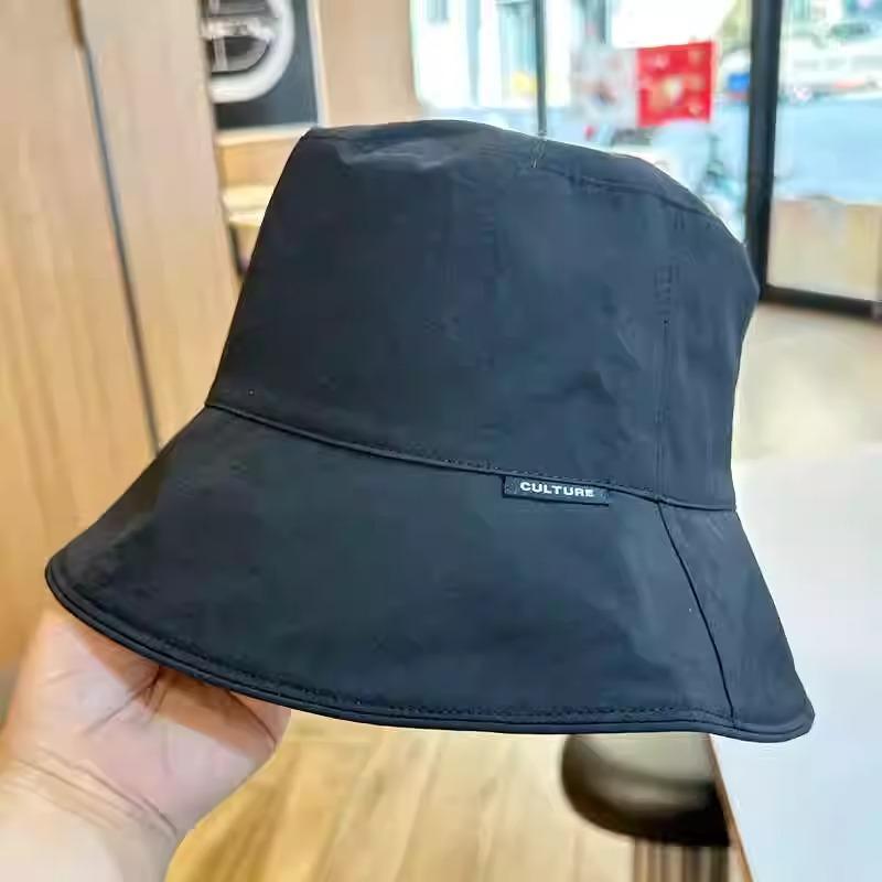 

Hat Versatile Style Minimalist Solid Color Womens Sunshade Fishermans Hatscaps чорний