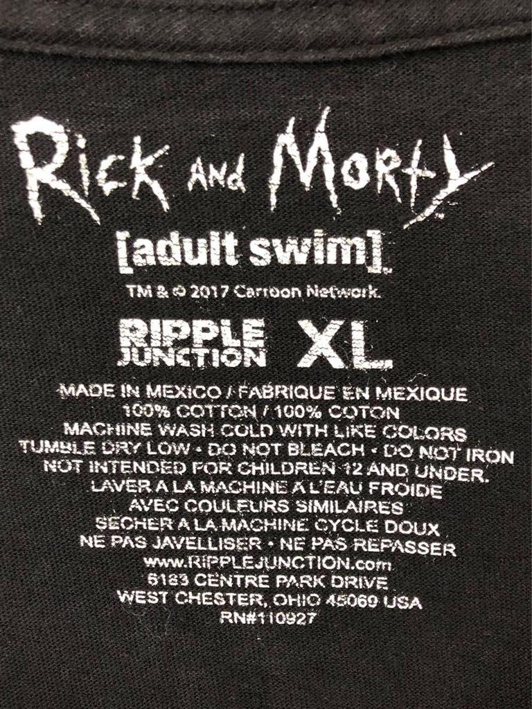 [USED] Rick and Morty T-shirt, XL, Black, Vintage USA Clothing