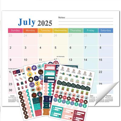 Magnetischer Kalender von Juli 2025 - Dezember 2026, 12x10 Zoll Magnetischer Kalender Kühlschrankmagnete Papierplaner 18 Monate